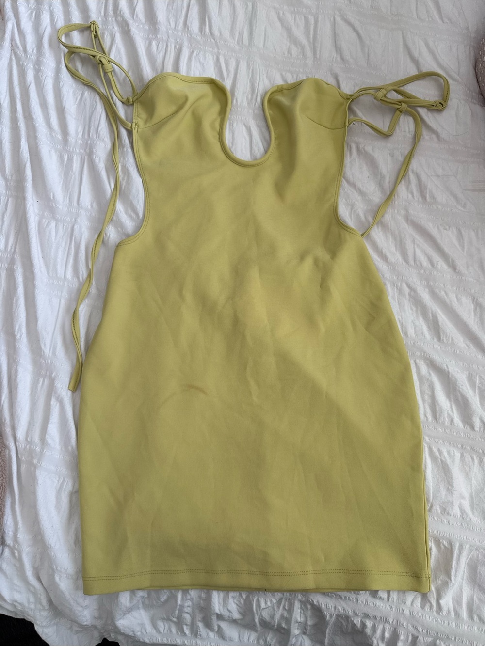 Women’s Yellow Cutout Bodycon Dress